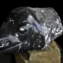 Léopard des Mers pierre serpentine noire